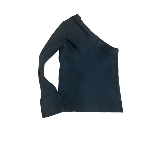 THEORY Stretch ribbed Theory One-Shoulder Sweater Size Petite NWOT - Picture 10 of 14